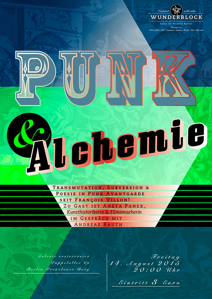 Wunderblock No.18, Punk & Alchemie, 14. August 2015, Veranstaltungsplakat.